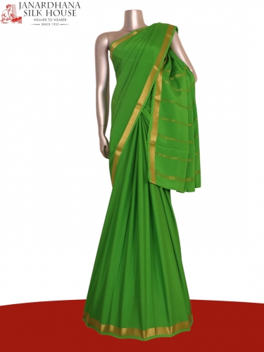 Traditional Pure Mysore Crepe Silk Saree